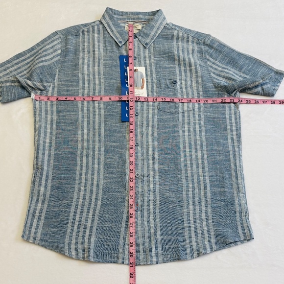 Weatherproof Light Blue Striped Button Down Shirt - Picture 11 of 15
